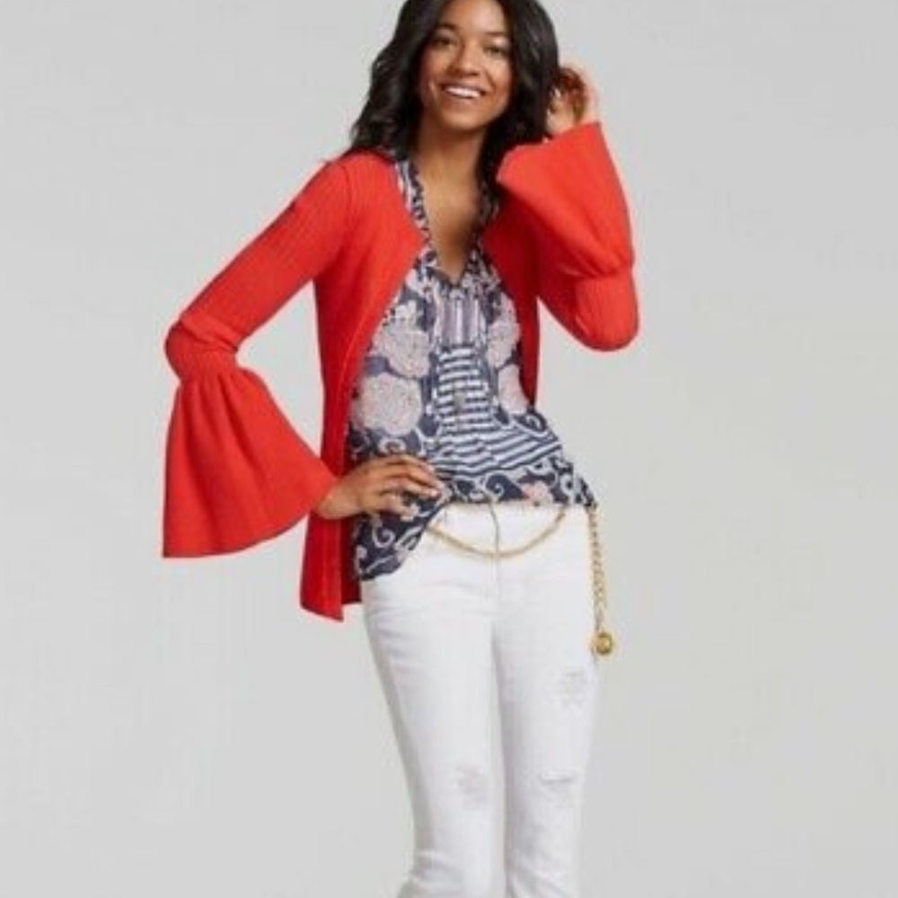 CAbi Sleeveless  Floral Peplum Blouse